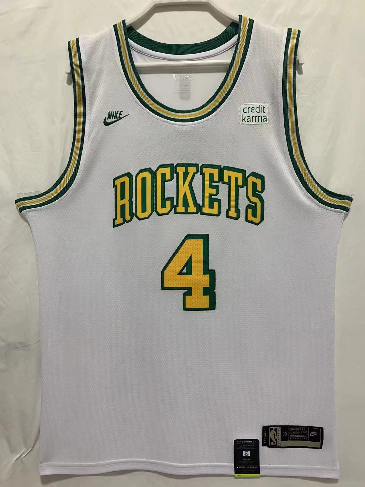 Men Houston Rockets #4 Green White Nike 22-23 NBA Jersey->miami heat->NBA Jersey